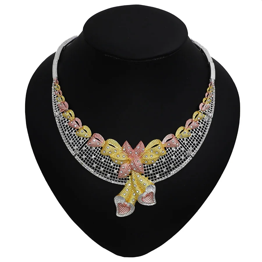 Женский комплект ювелирных изделий TSROUND серьги с цветком и бантом из кубического