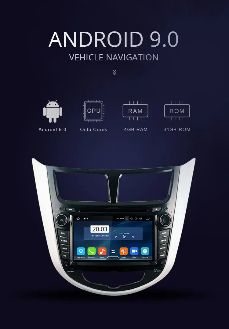 JDASTON Android 9,0 автомобильный dvd-плеер для hyundai Solaris accent Verna i25 wifi Мультимедиа gps стерео 2 Din автомагнитола аудио 4G+ 64G