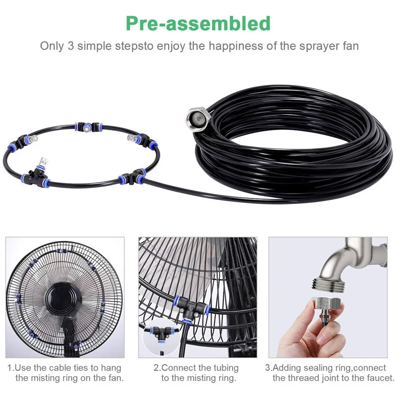 Скидка Уличная система охлаждения водяного тумана, распылитель воды для сада, патио, 5-20 м Продажа Уличная система охлаждения водяного тумана, распылитель воды для сада, патио, 5-20 м