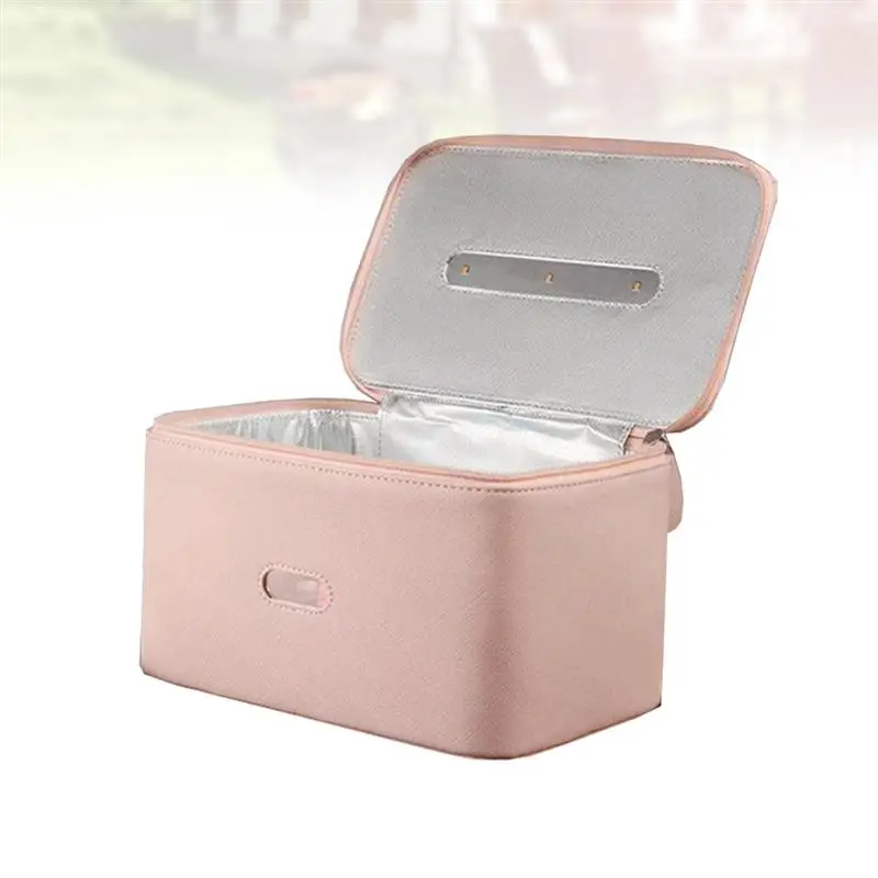 

1pc UVC Deep Ultraviolet Sterilization Multi-functional Storage Bag Sterilizer Box Professional Automatic UV Light Box (Apricot)