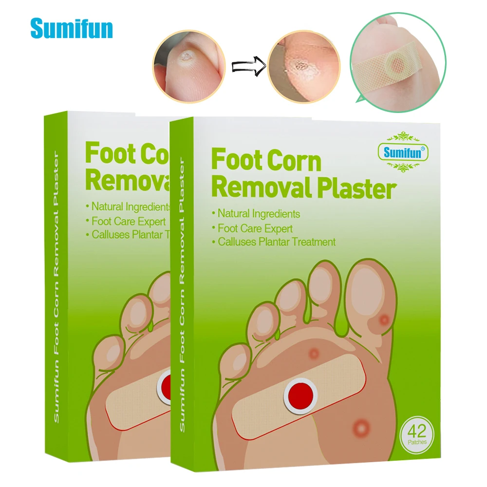 

84 Pcs Sumifun Foot Corns Relief Foot Calluses Plantar Removal Patch Pain Treatmant Medical Plaster Soften Skin Cutin Care