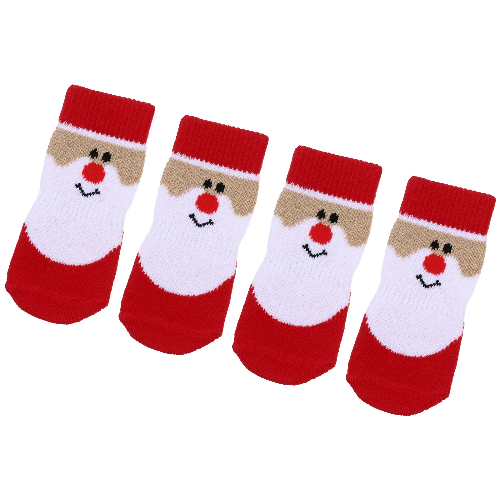 

1 комплект, 2 шт., вязаные носки для домашних животных, теплые Нескользящие рождественские носки для собак, чулки