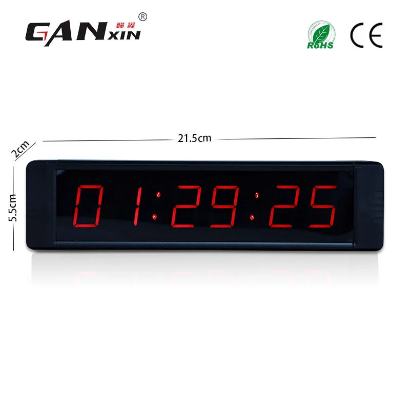 

[Ganxin] 1-дюймовый домашний тренажерный зал цифровые часы-Таймер Секундомер с дистанционным светодиодный ным интервалом Crossfit