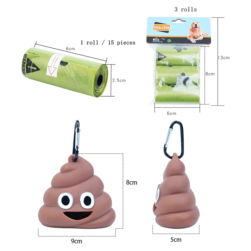 Дозатор мешок для уборки за собакой портативные мешки мусора симпатичный