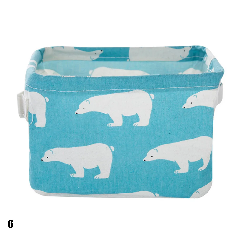 

Patterns Cotton Linen Desk Storage Box Cosmetic Stationery