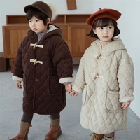 girls babys kids coat jacket outwear 2022 long thicken velvet winter autumn cotton fleece christmas gift childrens clothing