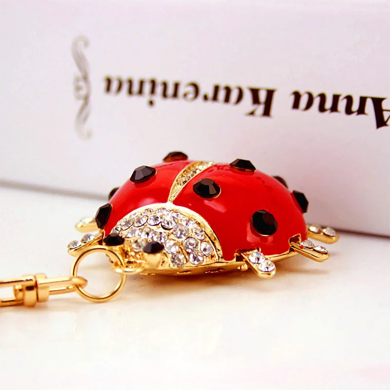 Модные ювелирные изделия креативные капли воды семь звезд Божья коровка брелок