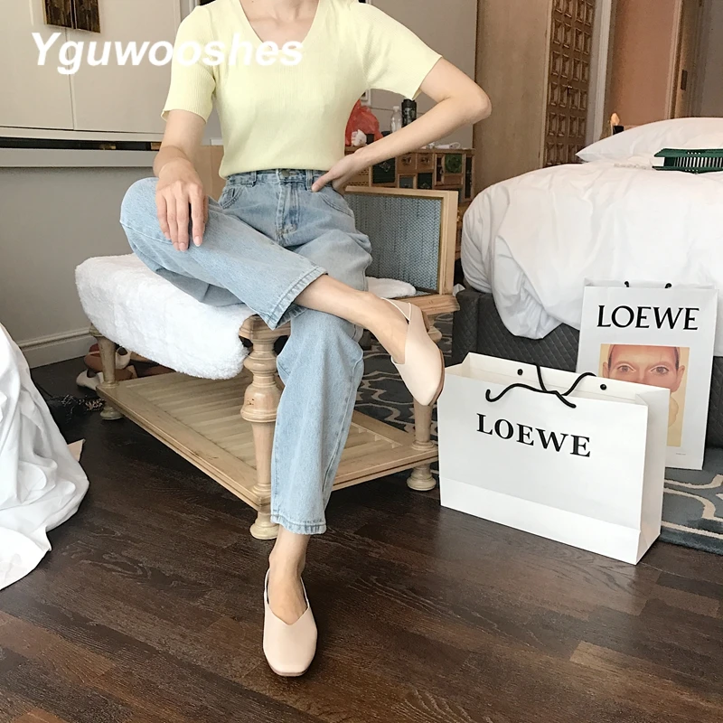 Zapatos de mujer; женская обувь без застежки на плоской подошве; лоферы; женская обувь с круглым носком для студентов и девушек; Корейская обувь; два способа ношения