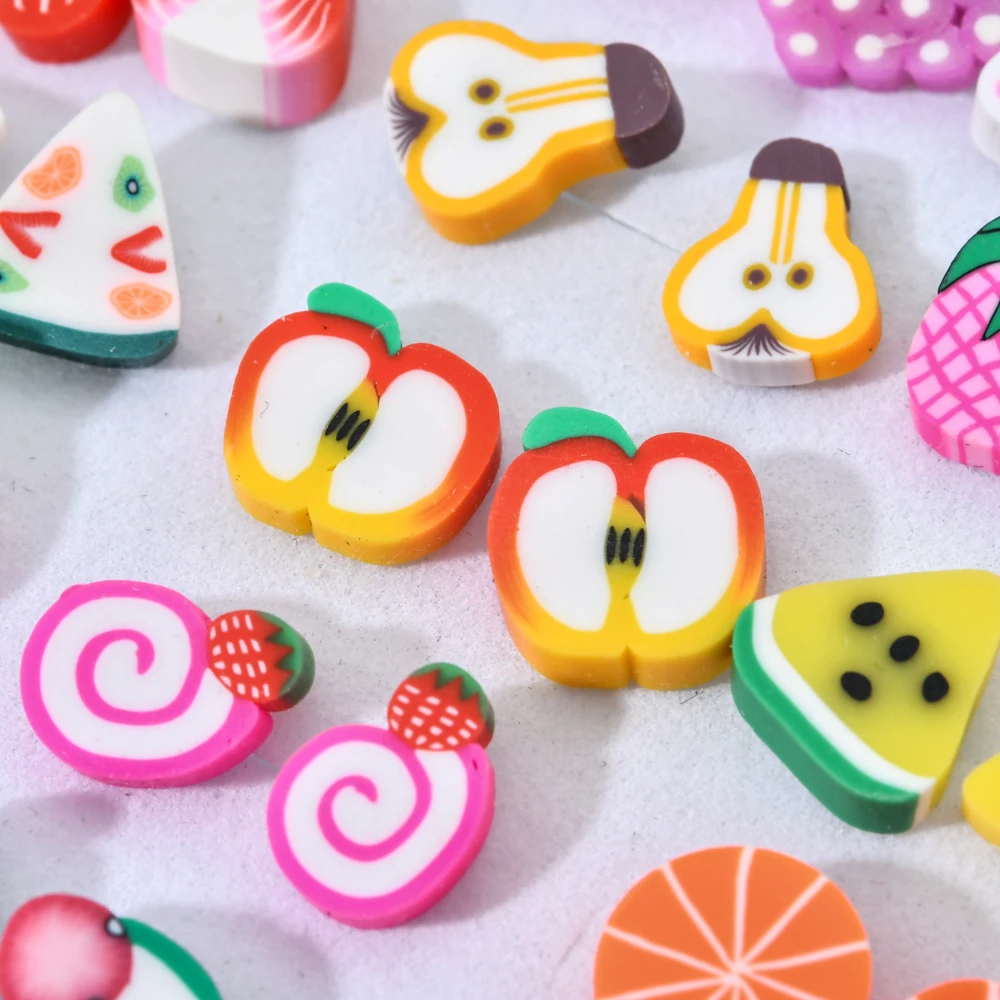 Женские серьги гвоздики с цветками фруктов пластиковые геометрические 18