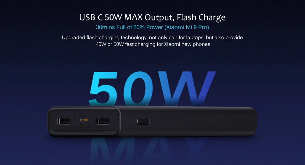Xiao mi power Bank 3 супер быстрое зарядное устройство 20000 мАч 50 Вт Максимальная Быстрая зарядка портативный PB2050ZM usb type C mi power bank для ноутбука телефона