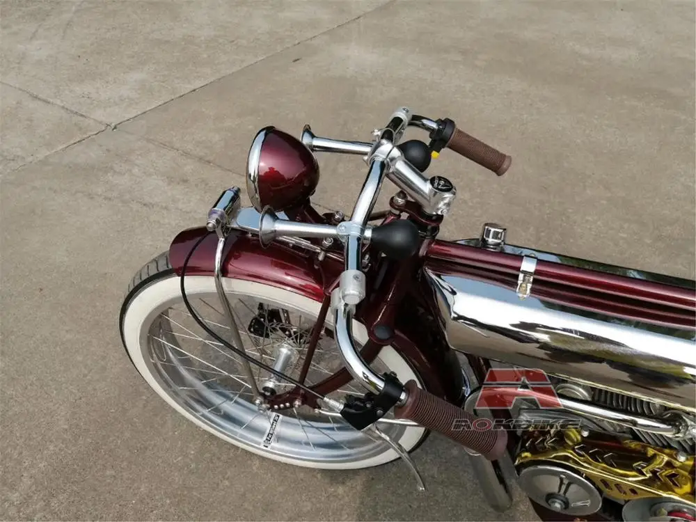 6.5HP мотор 166CC 15 л Бензобак ручной работы Чоппер Велосипед прочный парень на заказ