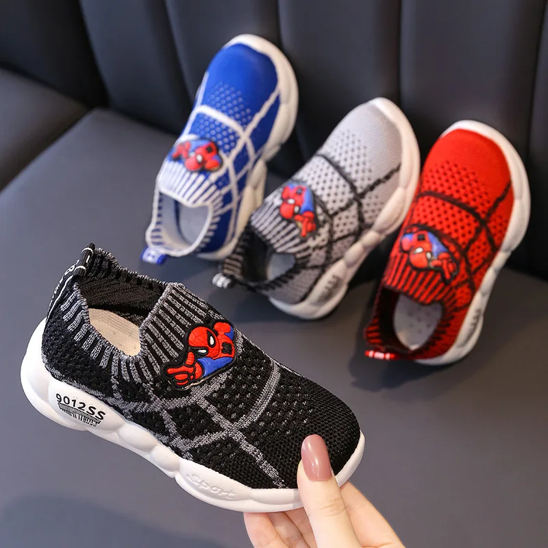 

Fashion Disney SpiderMan Slip On Shoes Kids Breathable Comfortable Children Sneakers Tennis High Quality Girls Boys Toddlers