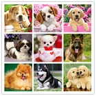 2021 новая круглая алмазная живопись с собакой 5D сделай сам, алмазная вышивка с животными, Набор для вышивки крестиком, подарки ручной работы, украшение для дома