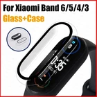 Защитное стекло 9D для Xiaomi Mi band 4 5 6, защитный чехол для экрана + пленка для Miband 6 5 NFC смарт-часов, защитный чехол с полным покрытием