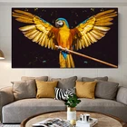 Живопись с животными, цветная Картина на холсте ара, постеры и принты для домашней гостиной, картина для украшения стен