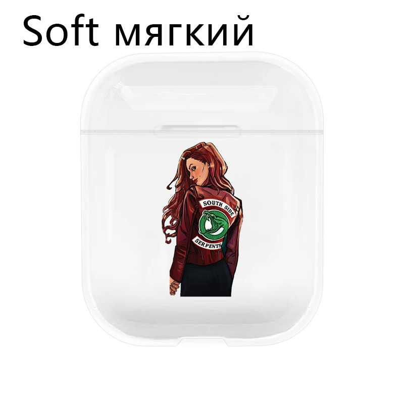 I200685 soft Мультяшный Американский ТВ ривердейл чехол для наушников Защитный чехол для Airpods прозрачный мягкий чехол для Apple Airpods зарядка сумки - Цвет: I200685 soft