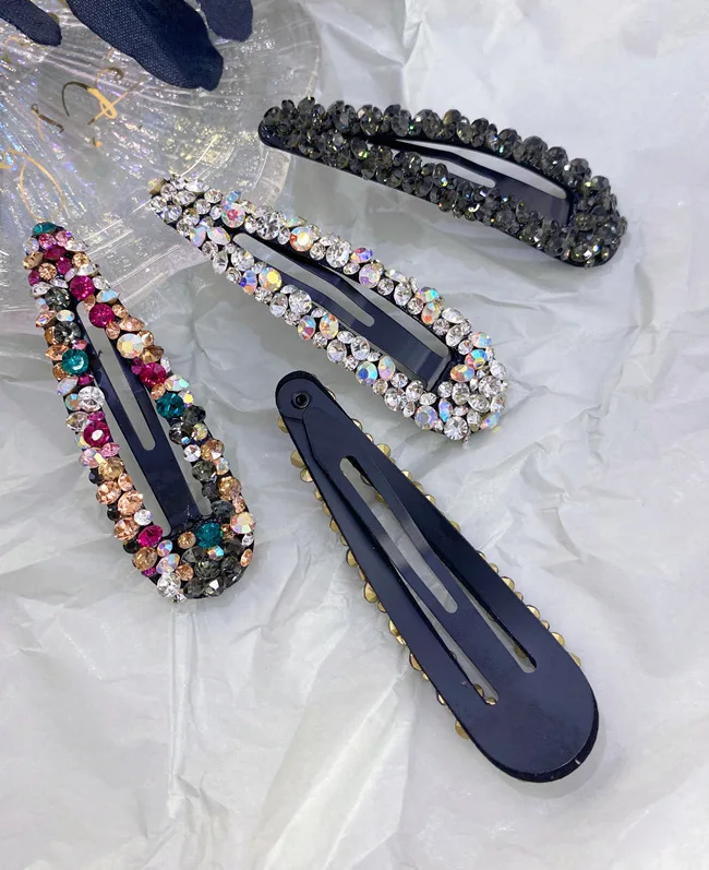 

Rhinestone Super Flash BB Hairpins Crystal Hollow Square Triangle Hair Clips Hair Accessories Hairpin Hairgirps Barrette