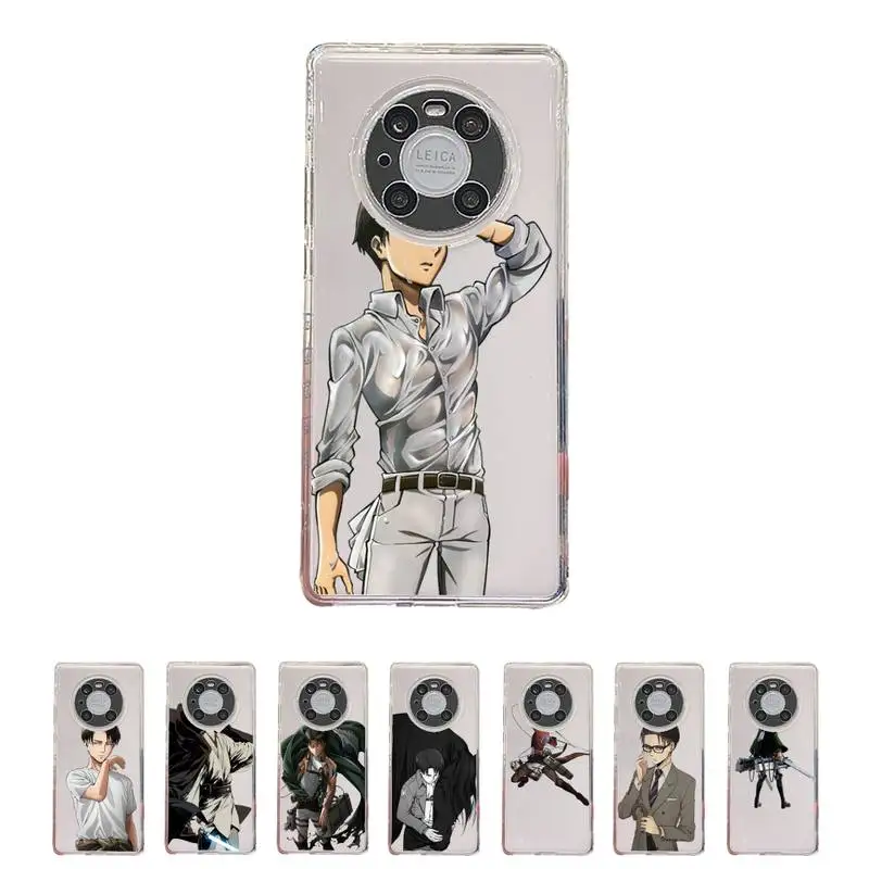 

Anime Attack on Titan Phone Case Transparent For Huawei honor V 40 30 20 X note 10 pro lite max s Soft TPU Clear Mobile bags