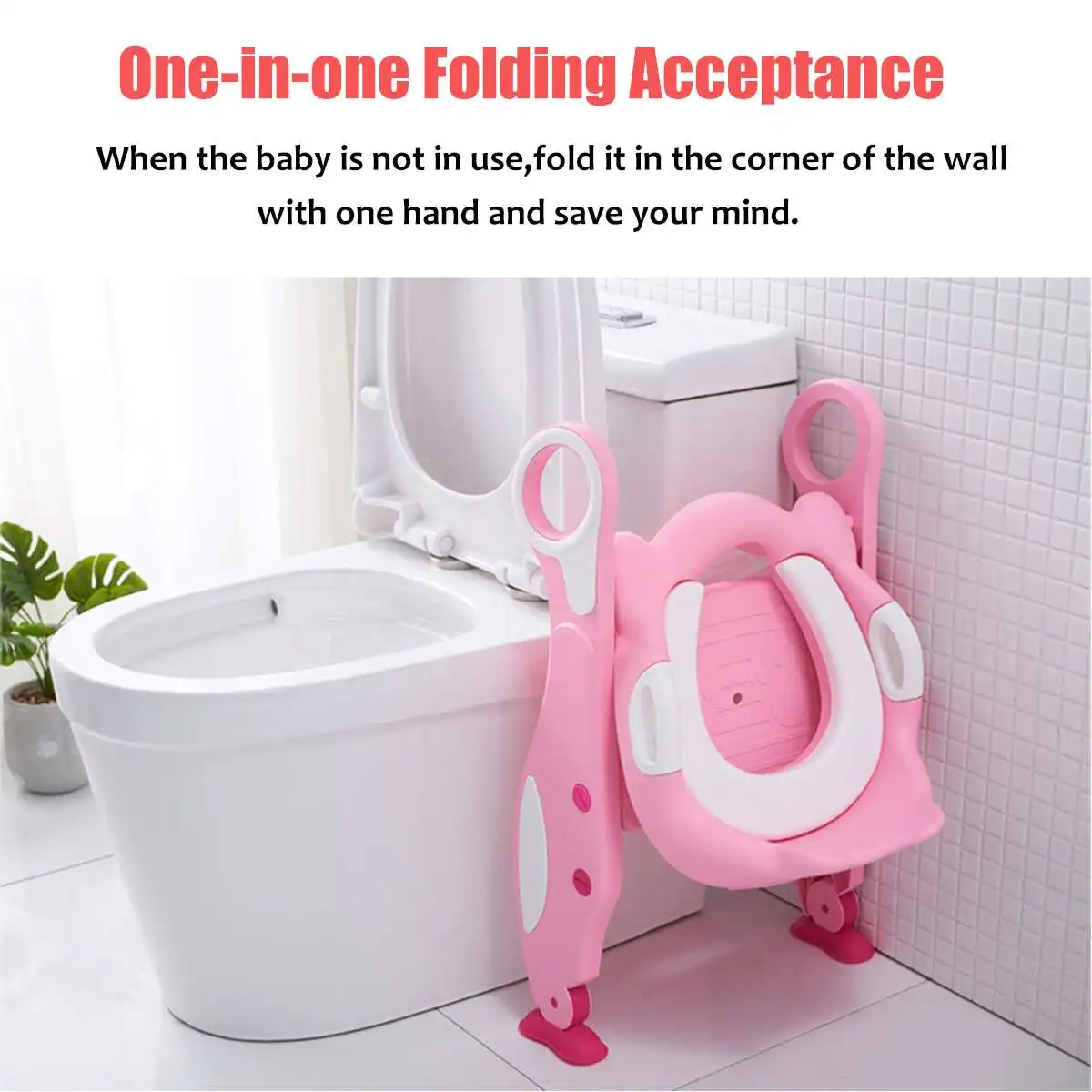 

Folding Infant Potty Seat Urinal Backrest Training Chair with Step Stool Ladder for Baby Toddlers Boys Girls Safe Toilet Potties