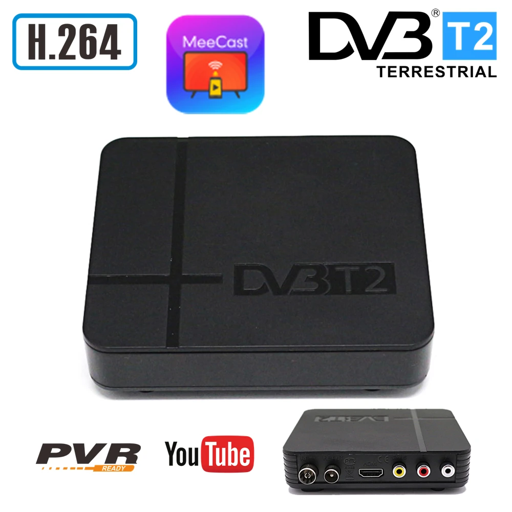 2020 DVB T2 приемник Full HD цифровой ТВ телеприставка H.264 Поддержка Youtube USB WIFI MeeCast TV тюнер