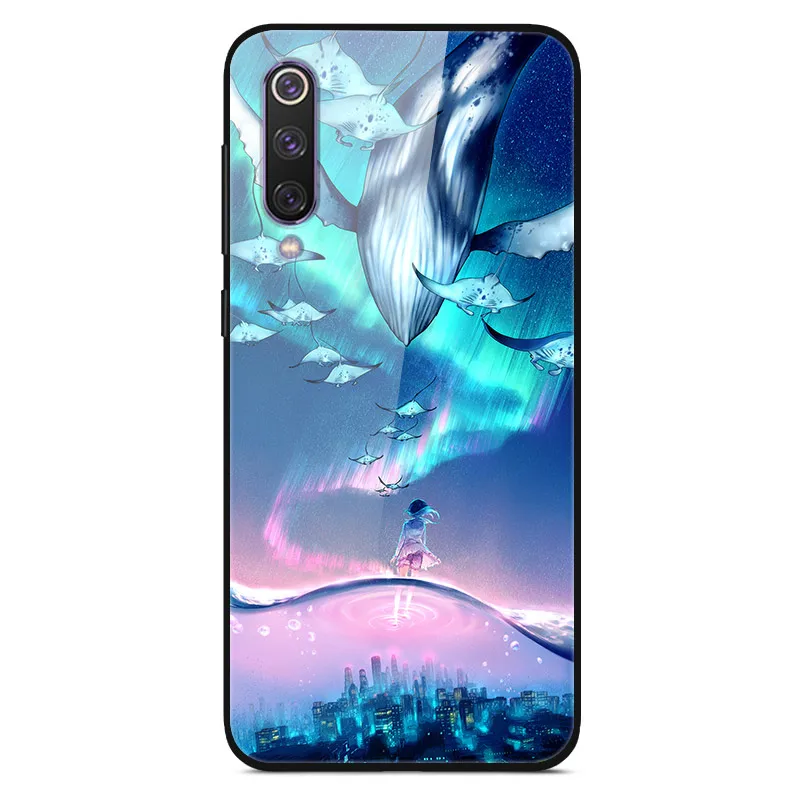 Для Xiaomi mi 9 mi 9 SE чехол из закаленного стекла жесткий чехол для телефона для Xiao mi Xiomi mi 9 SE mi 9 T mi 9 T Pro TPU бампер чехол s - Цвет: 61
