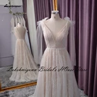 Женское свадебное платье It's yiiya, белое пляжное ТРАПЕЦИЕВИДНОЕ ПЛАТЬЕ на бретельках с V-образным вырезом на лето 2021
