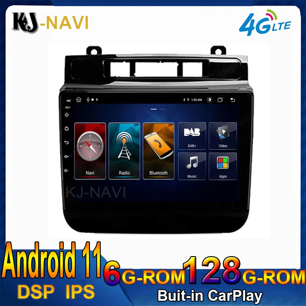8-ядерный 6 + 128 ГБ система Android 11 0 для Volkswagen VW Touareg 2011-2017 Автомобильный плеер