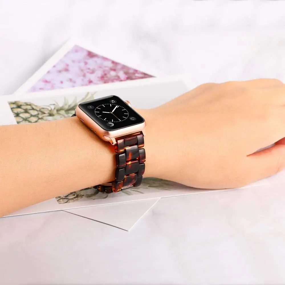 Ремешок резиновый для Apple watch band 44 мм 40 браслет с пряжкой из нержавеющей стали iWatch