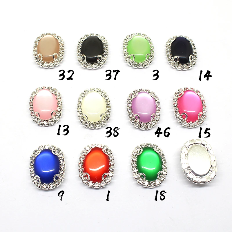 New Mix Color Acrylic Buttons For Clothing 20*25mm 5Pcs/Lot Rhinestones Decoration Accessories Button Sewing Handwork | Дом и сад