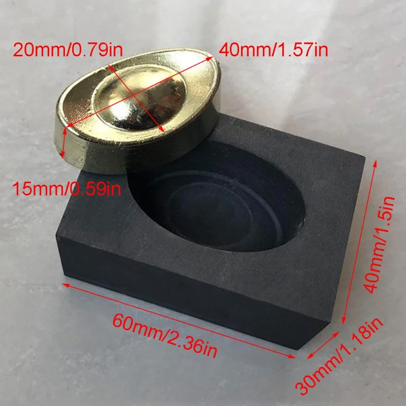 

Silver Gold Ingot Shape Mold Graphite Crucible Mold Melting Gold Silver nonferrous Metal Casting Refining Jewelry Tools