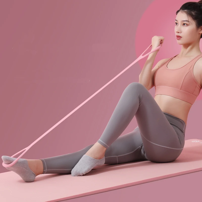 

TPR Yoga Resistance Bands Back Stretch Elastic Pull Rope Chest Arm Shoulder Training Expander Home Gym Pilates Fitness Equipment