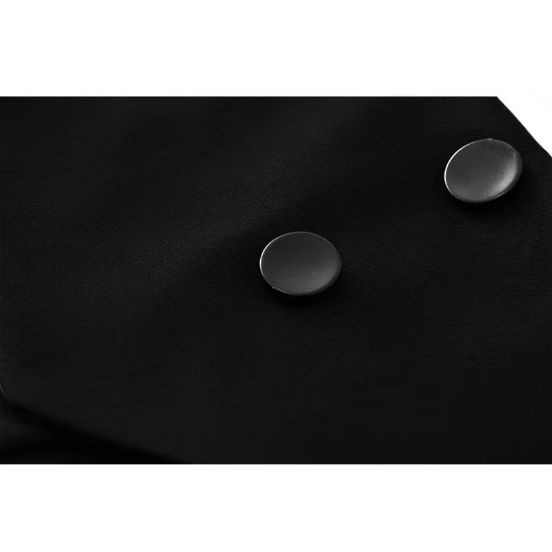 Женская модная черная плиссированная юбка Y2K двубортная уличная одежда в стиле