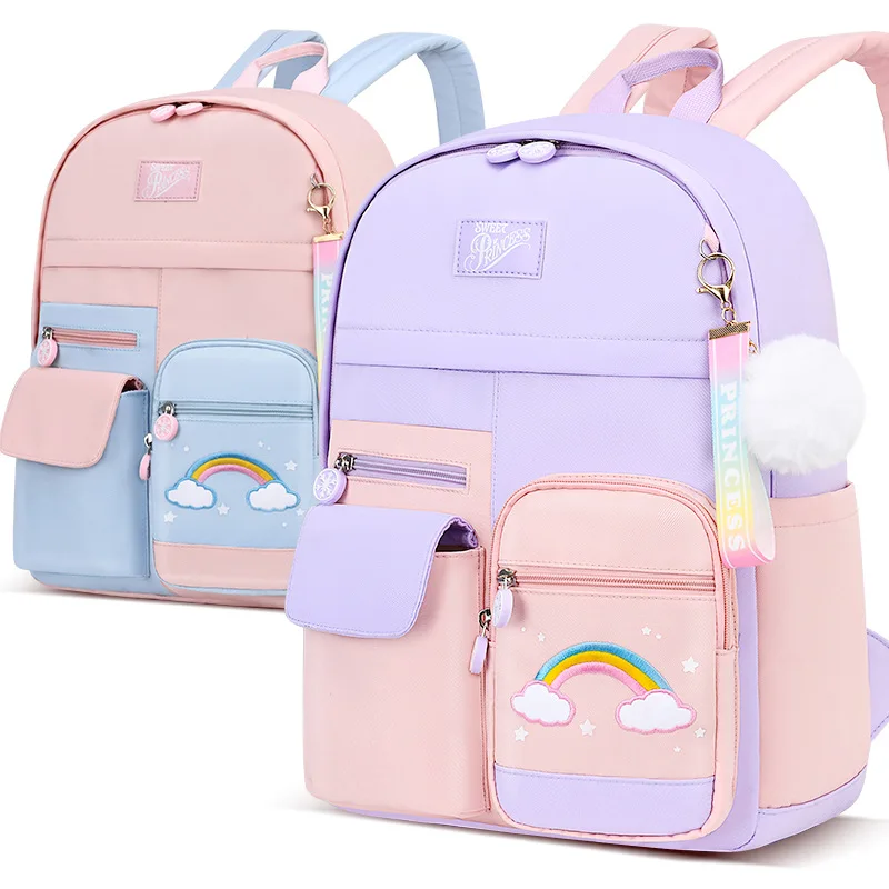 

New school bag 1-3-6 Grade Girls Princess lightweight lightweight backpack for children