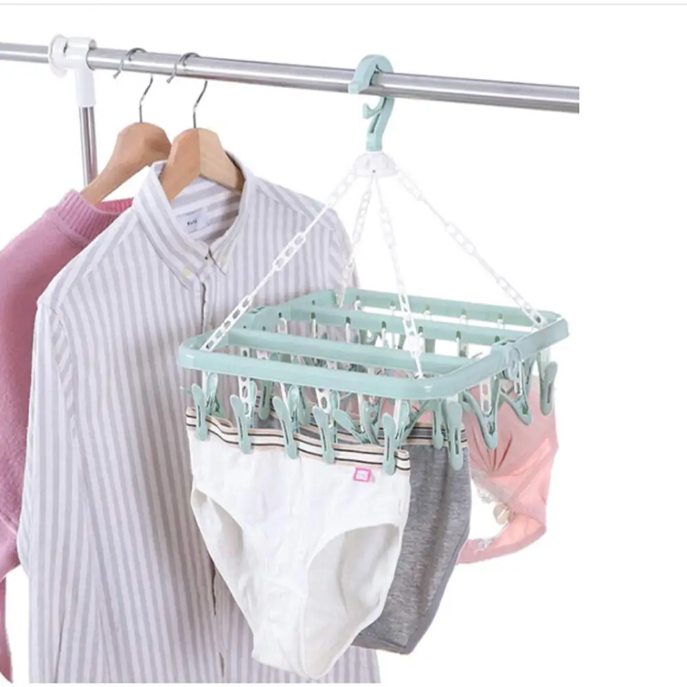 32/36 зажимы складная вешалка для одежды сушилка ветрозащитные носки Нижнее белье