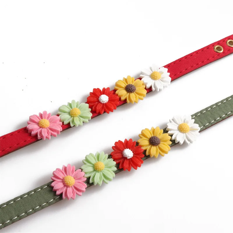 14 цветов новая мода ошейник для собаки один ряд солнечный цветок Шипованный