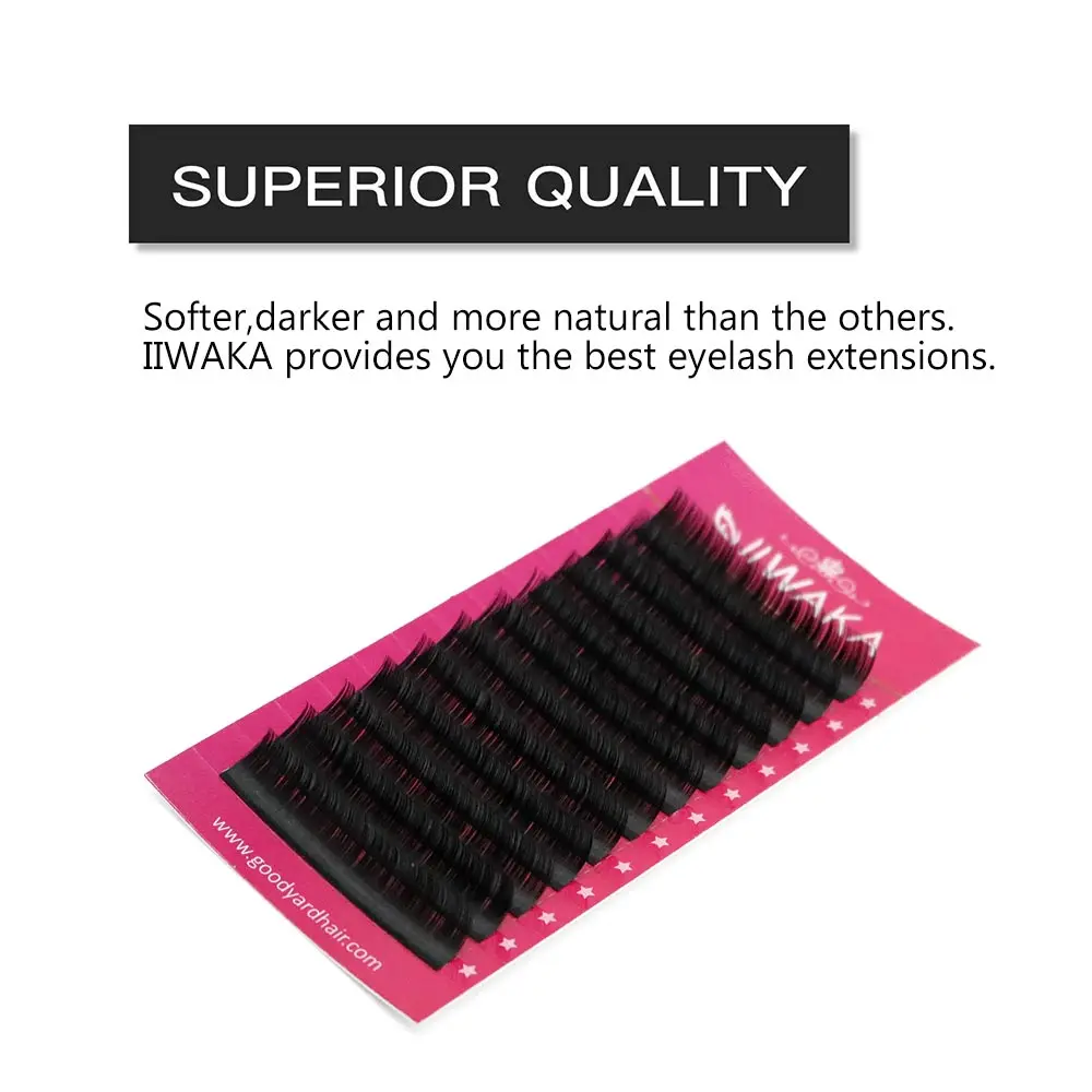 IIWAKA Lash 2019 новый дизайн 1 чехол все размеры C D curl Наращивание ресниц Накладные