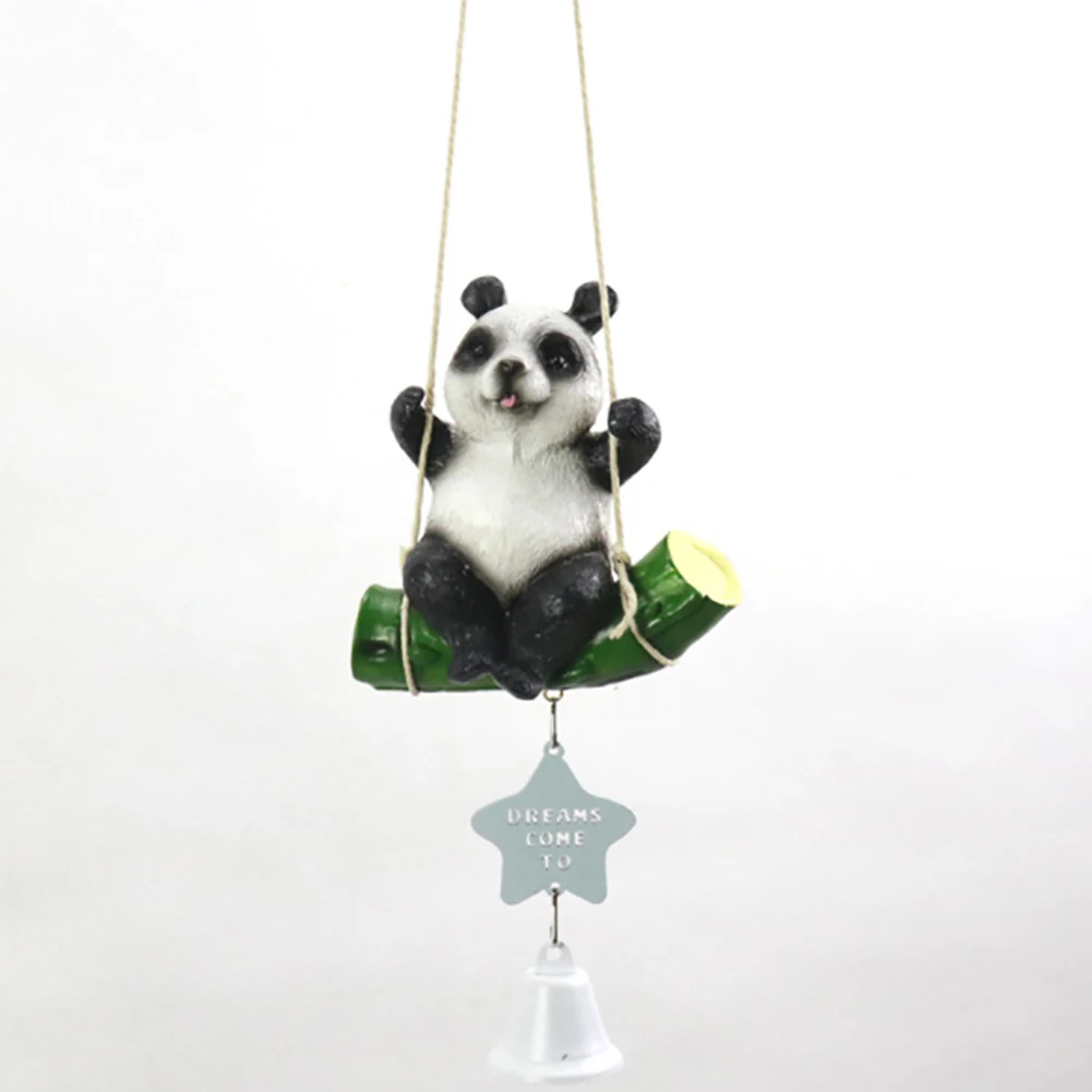 Kid Home Decoration Cute Girl Room Resin Mini Swing Panda Koala Animal Wind Chimes Hanging Pendant Birthday Gift | Дом и сад