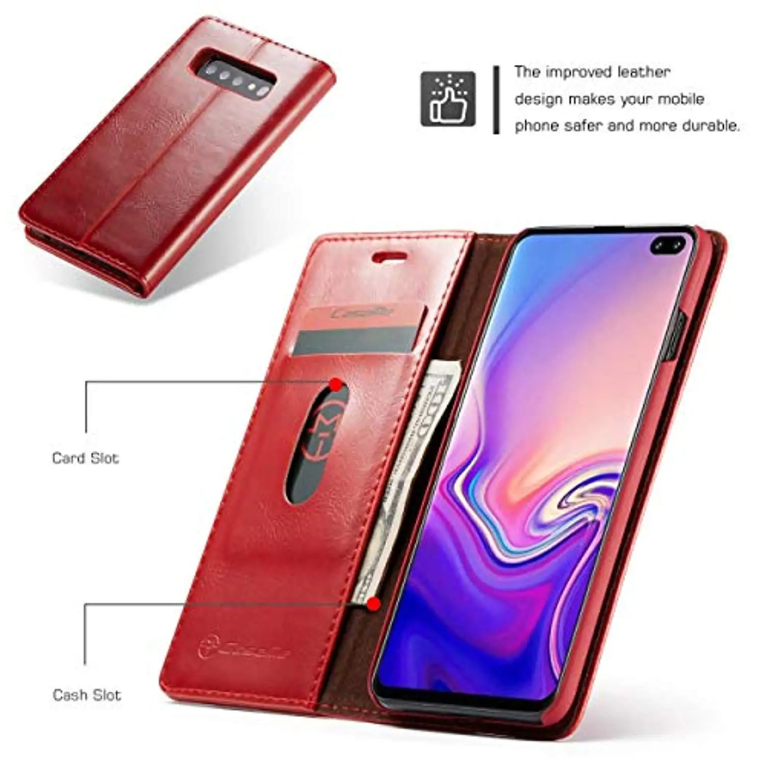 Магнитная искусственная кожа Crazy Horse Бумажник Флип Слот для карт чехол Fundas samsung
