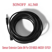 sonoff al560 extension cord compatible with si7021am2301ds18b20 5m extend cable max length 60m official guaranteed accuracy