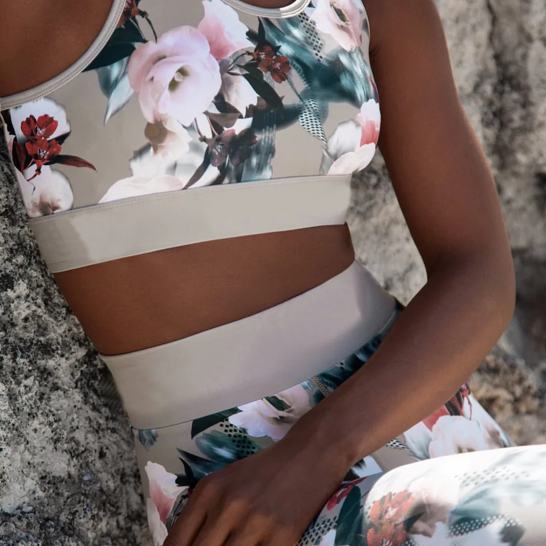 Модный женский спортивный костюм из 2 предметов для йоги с высокой талией плюс