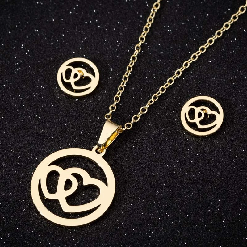 JUMPLIM модные ювелирные изделия полые персиковые сердца ожерелье серьги