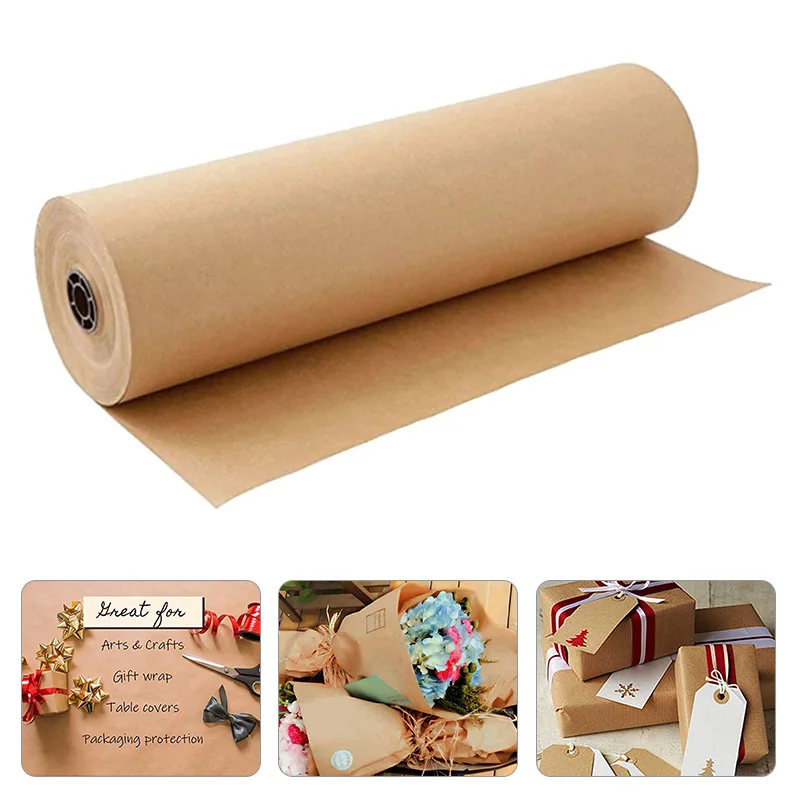 

Крафт-бумаги Бумага подарок украшения Бумага материалы для поделок Diy 0.3X30M коричневый крафт-бумаги Бумага рулон подарочная упаковка посылк...