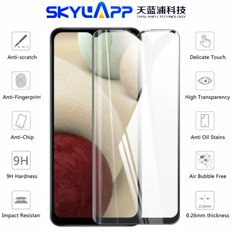

Защитная пленка для мобильного телефона Samsung Galaxy A12 6,5 ''HD защитная пленка на весь экран с защитой от царапин Закаленное стекло Бесплатная дос...