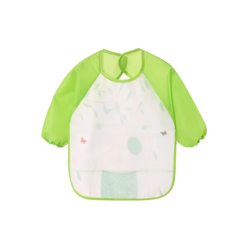 

Baby Bibs Waterproof Long Sleeve Apron Children Feeding Smock Bib Burp Clothes Soft Eat Toddler Baberos Bavoir Clothing Cute