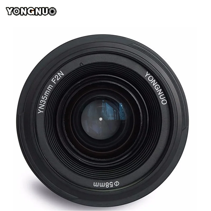 Объективы YONGNUO 35 мм YN35mm F2.0 AF/MF фиксированный фокус F1.8 объектив для Canon Nikon F