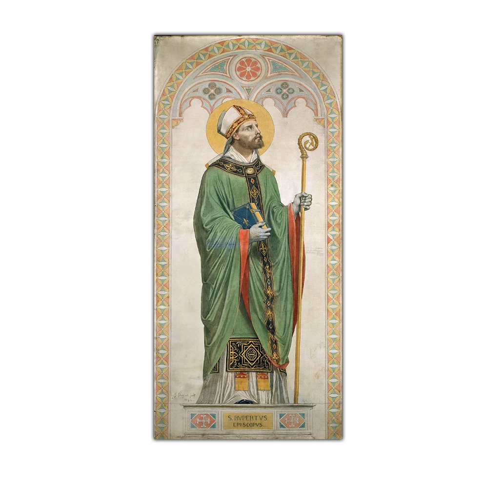 Citon Ingres《Aint Rupert Bishop of Worms (Saint Robert)》Canvas Oil Painting World Famous Artwork Picture Decor Home Decoration | Дом и сад