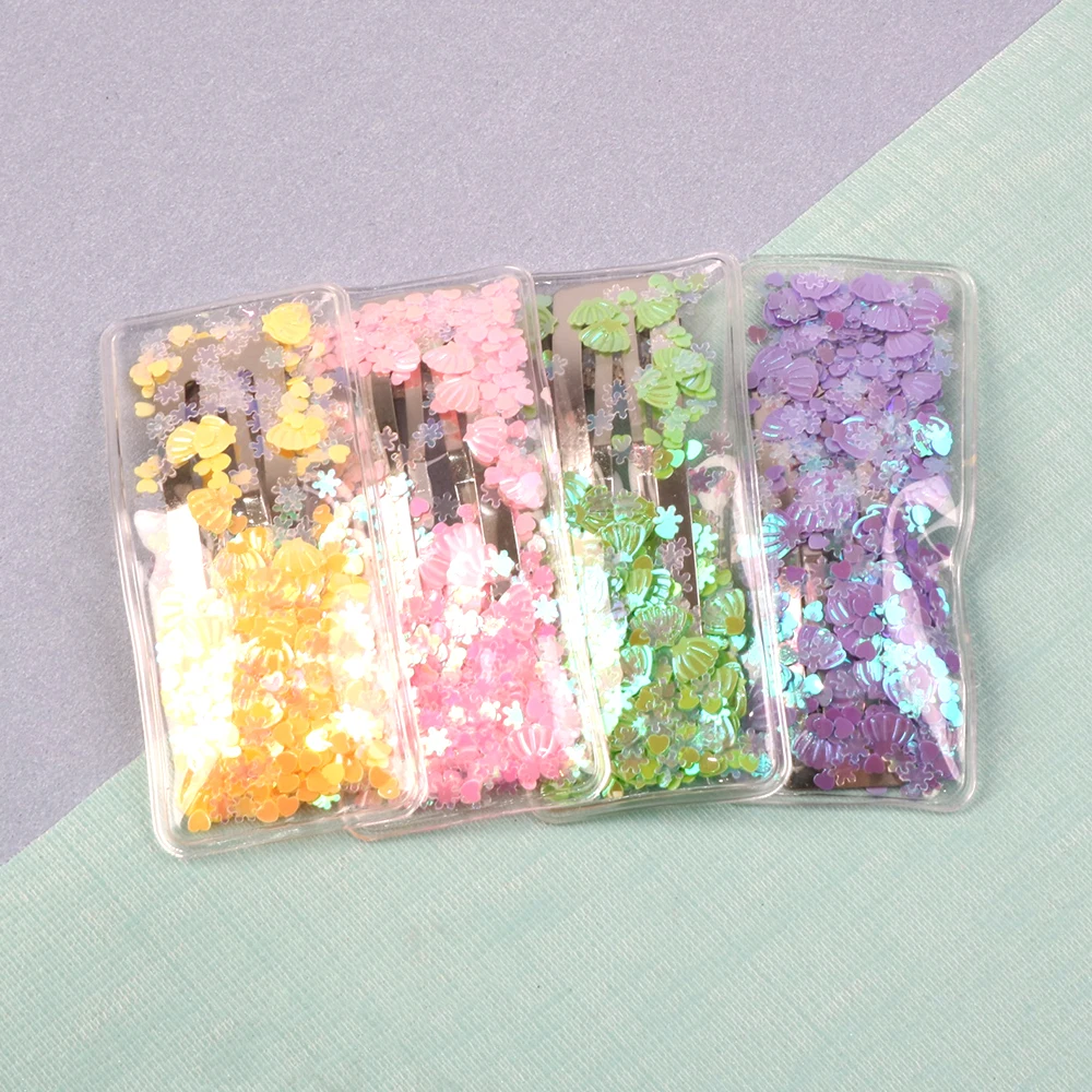 David аксессуары 89x33 мм прозрачные заколки для волос с блестками DIY девочек головные