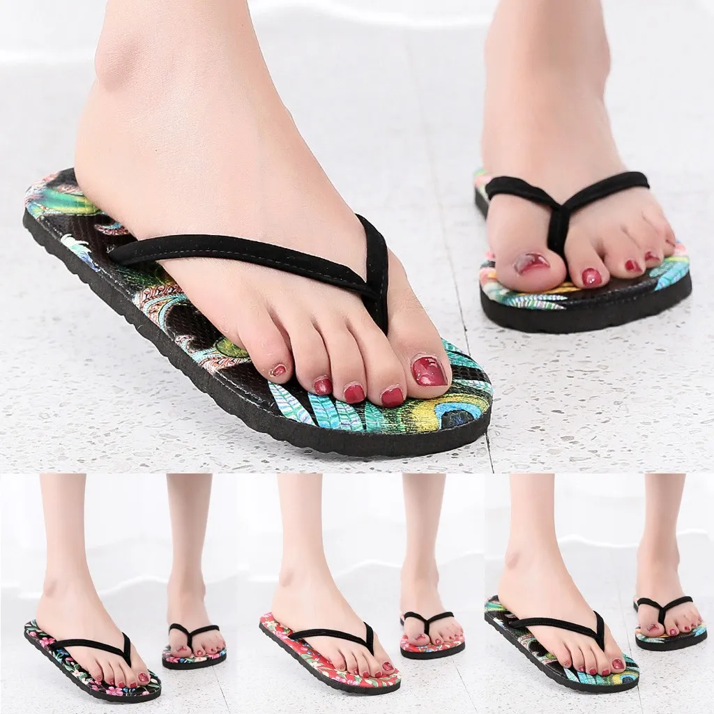 

2021 Latest Fashion Women Sandals Flowers Beach Breathable Shoes Sandals Home Slipper Flip-Flops Flat Shoes босоножки женские