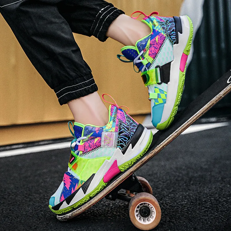 

New Hot Superstar Fashion Rainbow Basketball Shoes Men Breathable High top Basketball Shoes Outdoor Street Sneakers Unisex Shoes