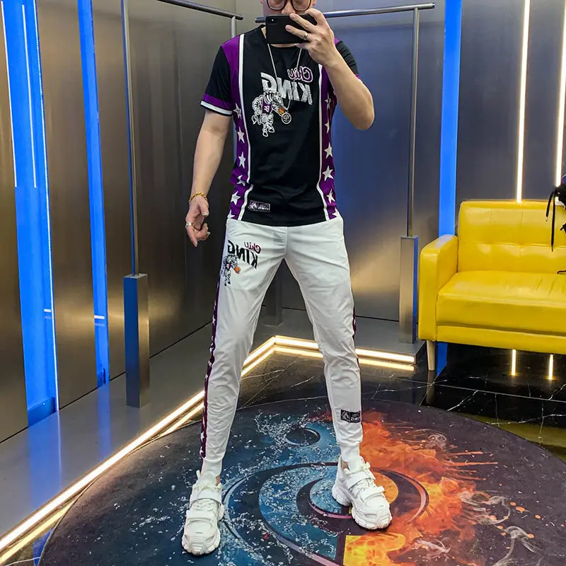 Европейская станция Новинка лета 2021 мужской повседневный костюм из двух